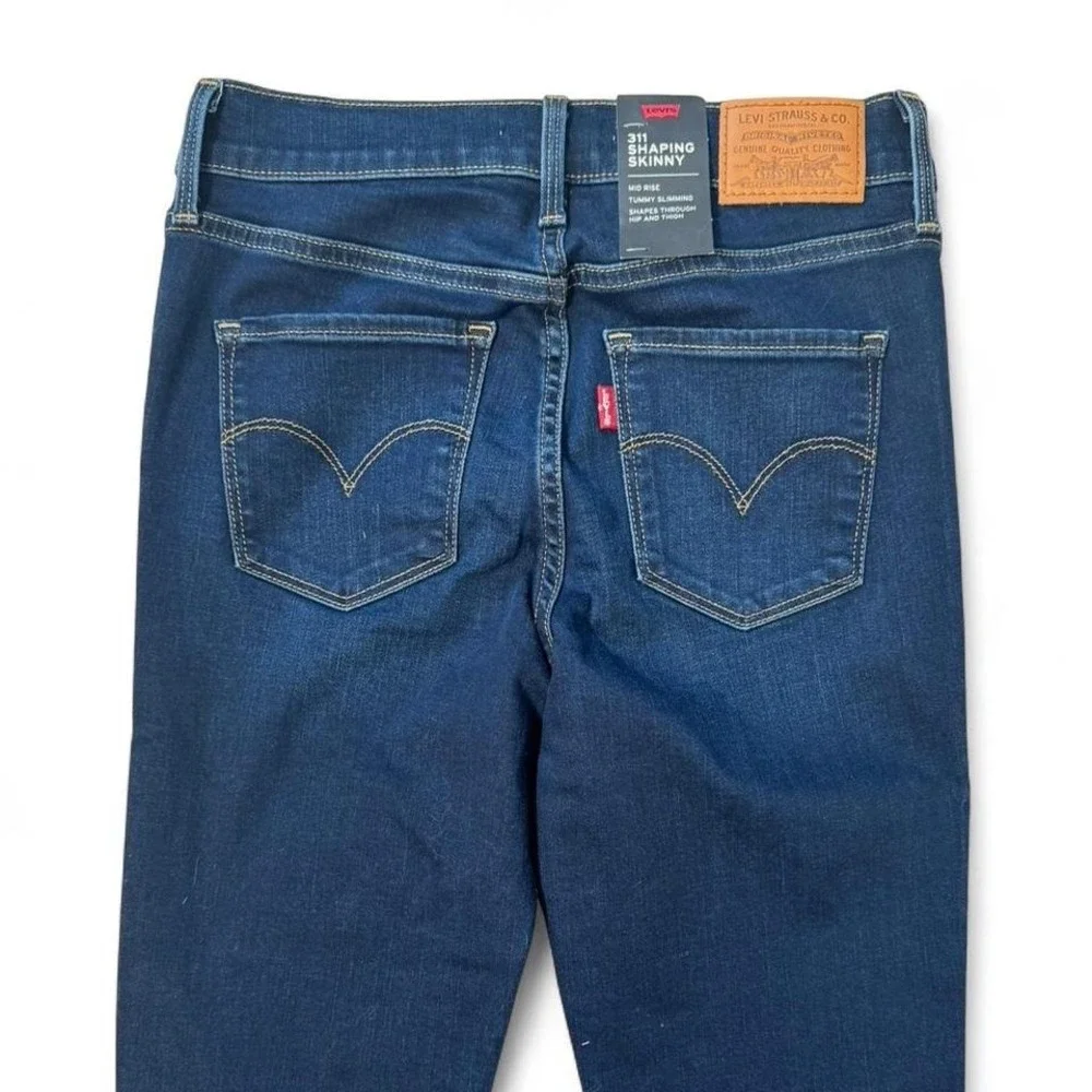 NWT Levi's navy blue 311 Shaping Skinny jeans Size 25" womens - Picture 4 of 8